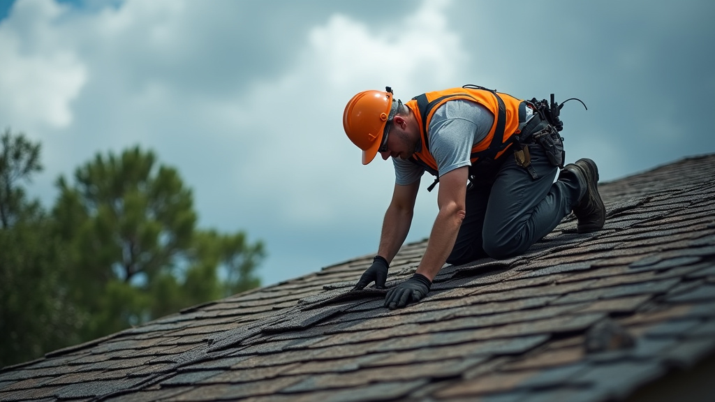 Chippewa Roofing crew performing emergency roof repair in Sebastian, FL