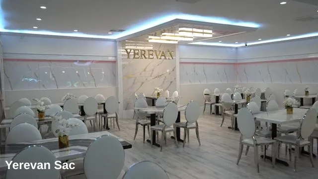 Yerevan Sac dining area with traditional Caucasian decor in Carmichael, CA