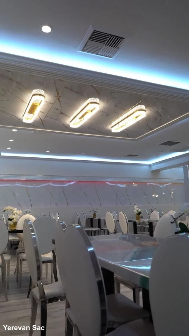 Elegant private dining room set for a family celebration at Yerevan Sac, Carmichael