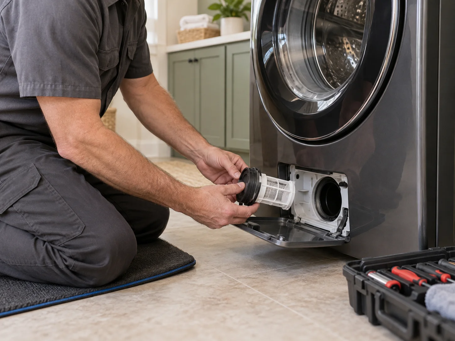 Illustration of an appliance service consultation